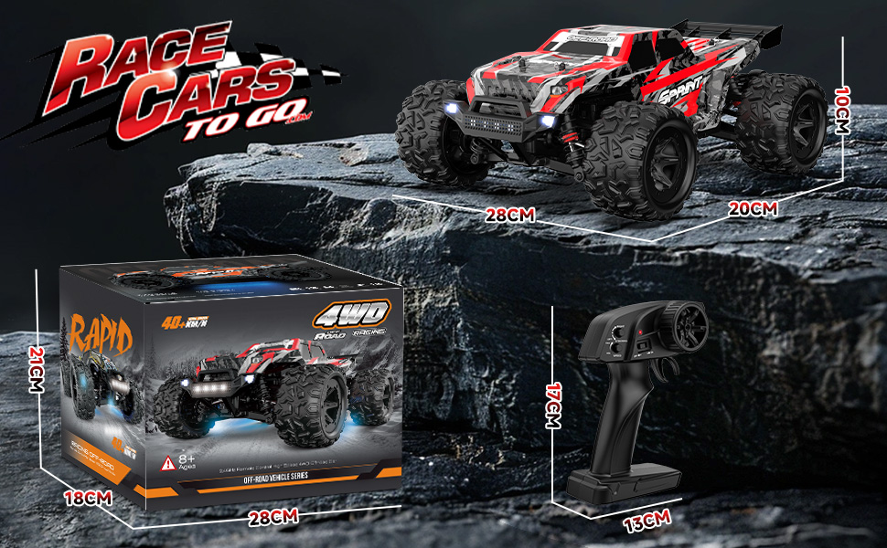 Радіокерований позашляховик 1:18 40 км/год 2.4GHz 4WD для дітей та дорослих. RC дрифт-трак, баггі для перегонів на вулиці та бездоріжжі.