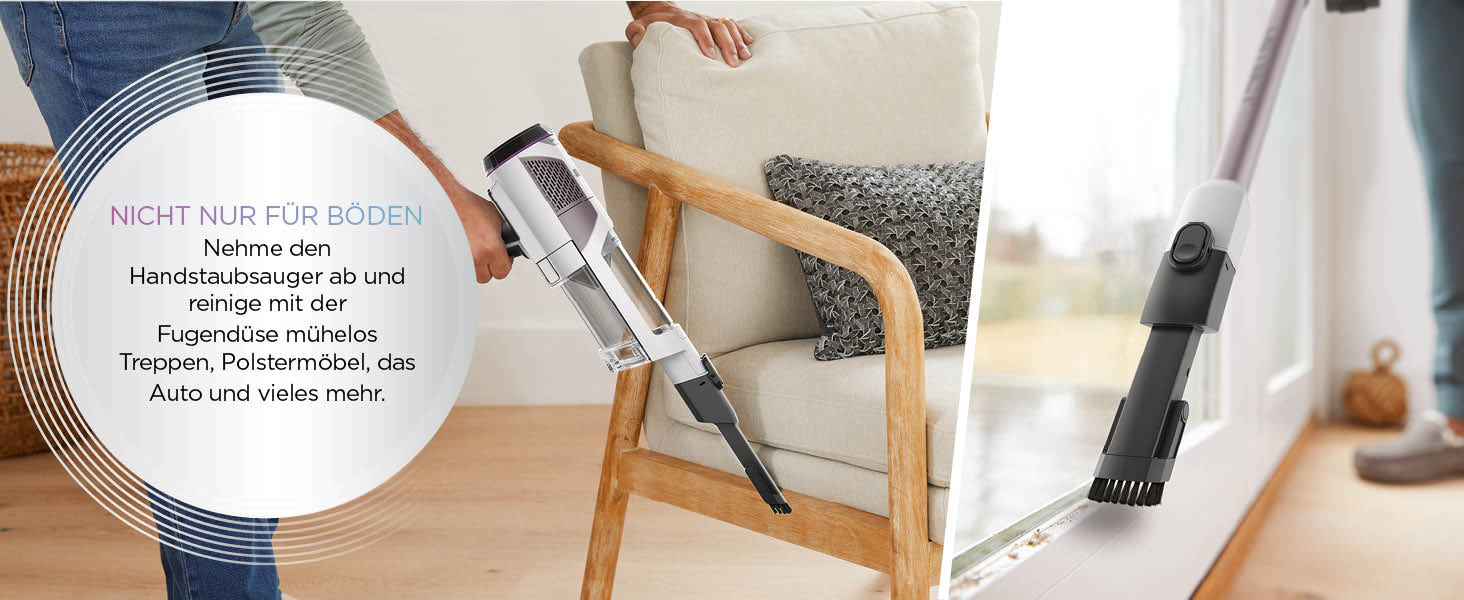 Shark акумуляторний пилосос Clean & Empty з базою самостійного очищення, до 40 хв роботи, бездротовий, для шерсті тварин, килимів та твердих підлог, з LED-підсвічуванням, тихий, білий/блакитний, BU3521EU