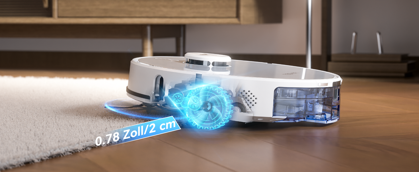 Робот-пилосос Tesvor S8 Pro з функцією миття - 8000Pa, 3-в-1, LiDAR-навігація, 240 хв роботи, керування через додаток/Alexa, для шерсті тварин, килимів та твердих підлог