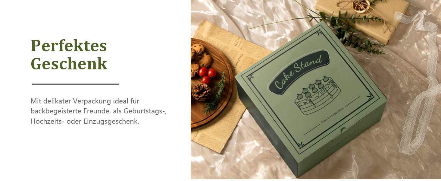 Тортниця з підставкою, дерев'яна з акриловим куполом, для тортів та випічки