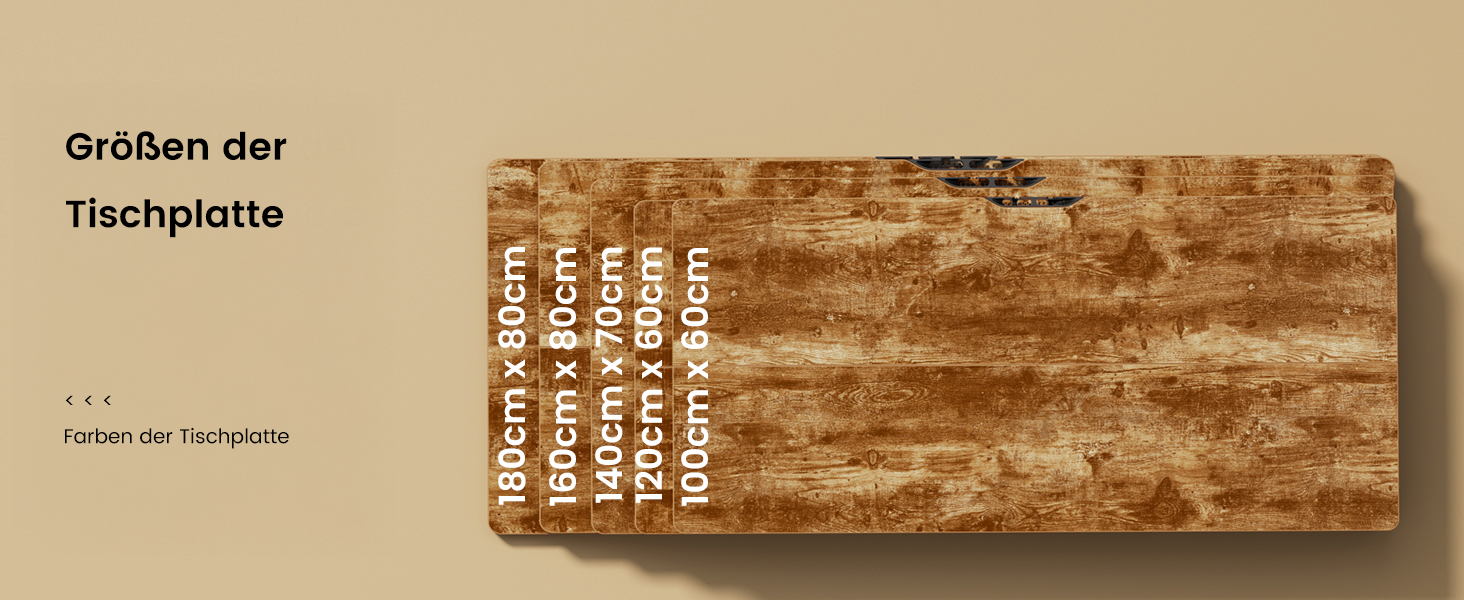 Електричний регульований стіл ErGear 160x80 см з 4-ма пам'ятними настройками, з'єднувальною пластиною, для дому та офісу, вінтажний колір дерева