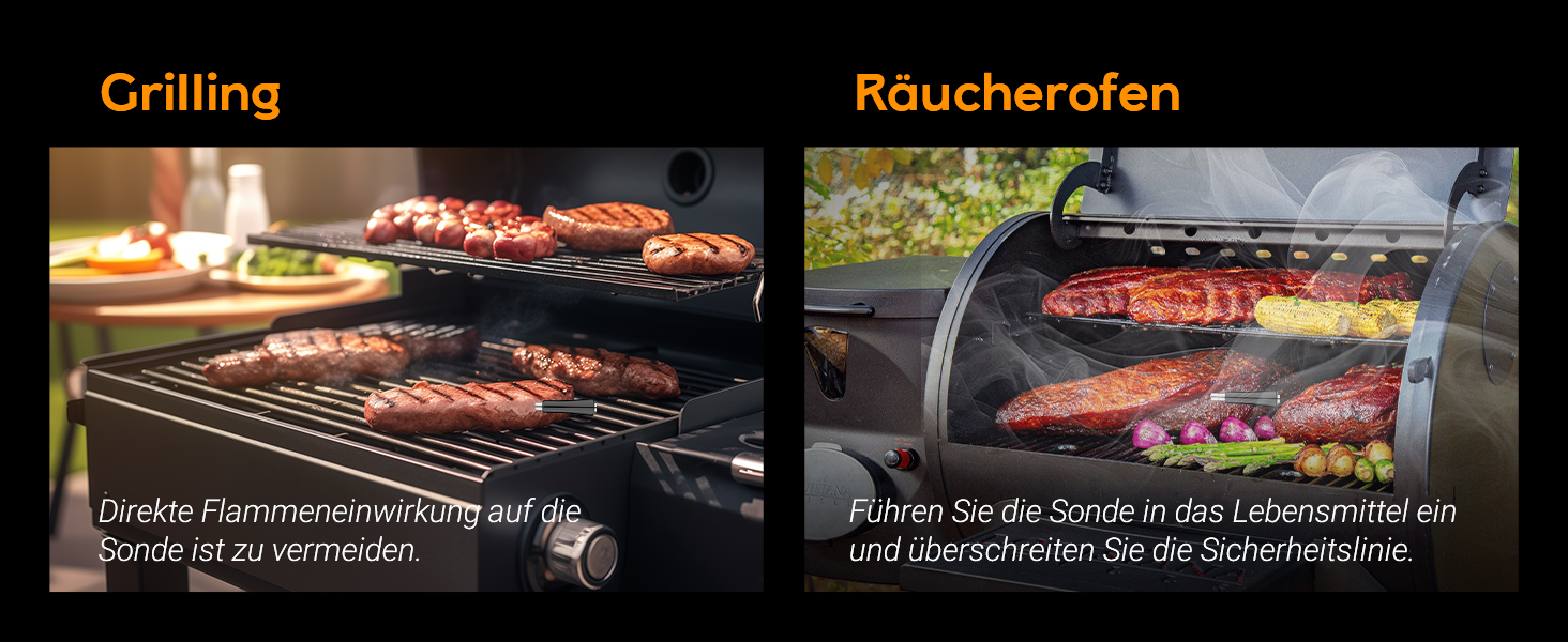 Бездротовий термометр для м'яса Inkbird INT-11P з Bluetooth, IP67, для гриля, BBQ, духовки, коптильні