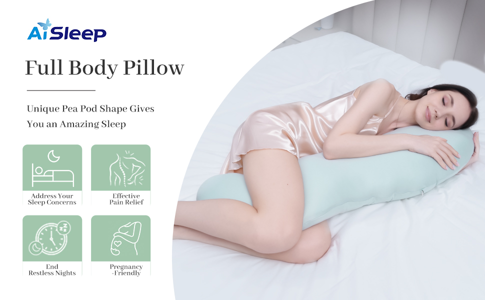 Ергономічна подушка для вагітних та сну на боці, комфортна подушка-боді для підтримки тіла