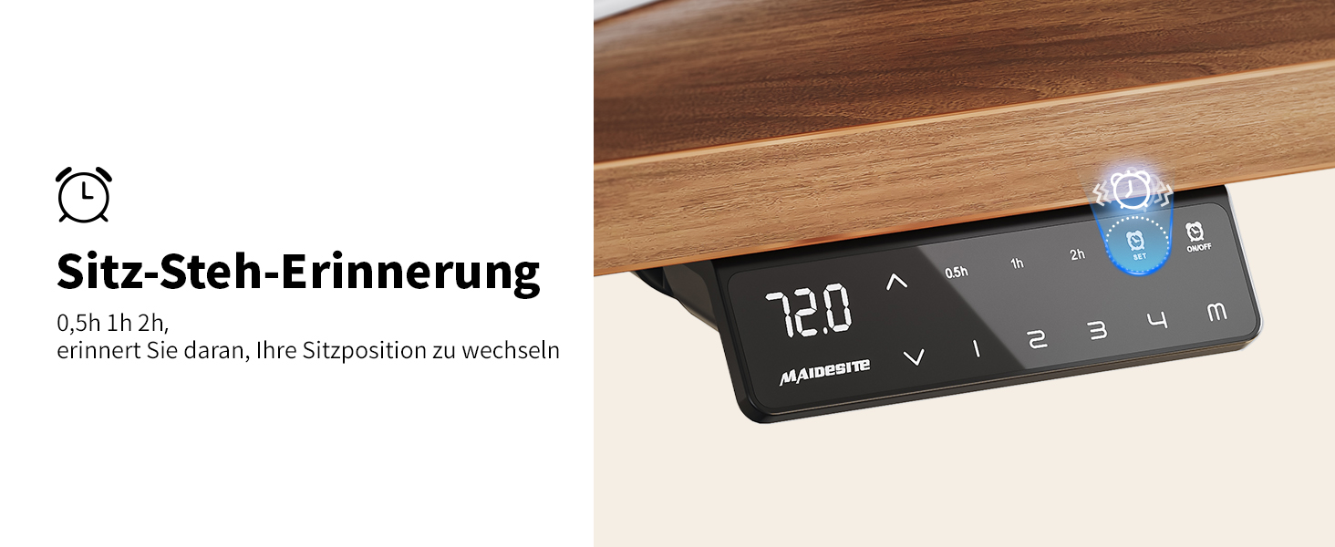 Електричний регульований стіл MAIDeSITe T2 Pro Plus сірий: 2 мотори, 4 пам'яті, нагадування про зміну положення