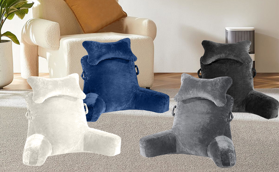 Підголівник для ліжка з кишенею, сірий - зручний диванчик для читання, перегляду телевізора та ігор