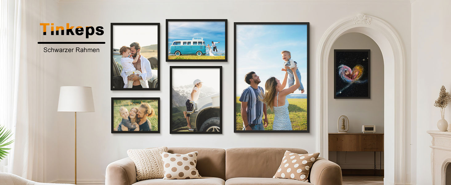 Набір фоторамок 50x70 см (3 шт.) Чорні, дерев'яні рамки для фото, картин, постерів 50х70 см