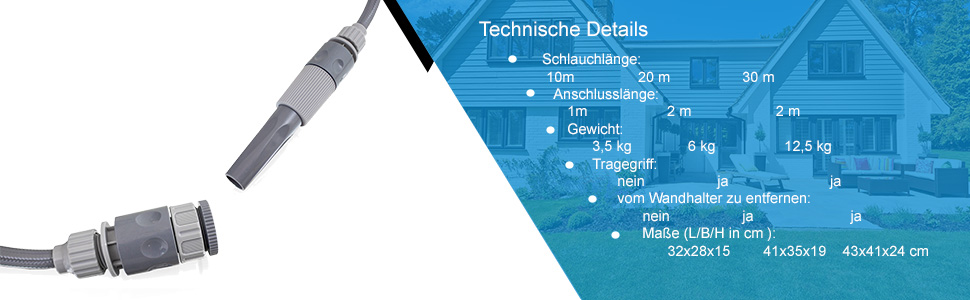 Автоматичний водяний шланг на котушці Bituxx (10 м)