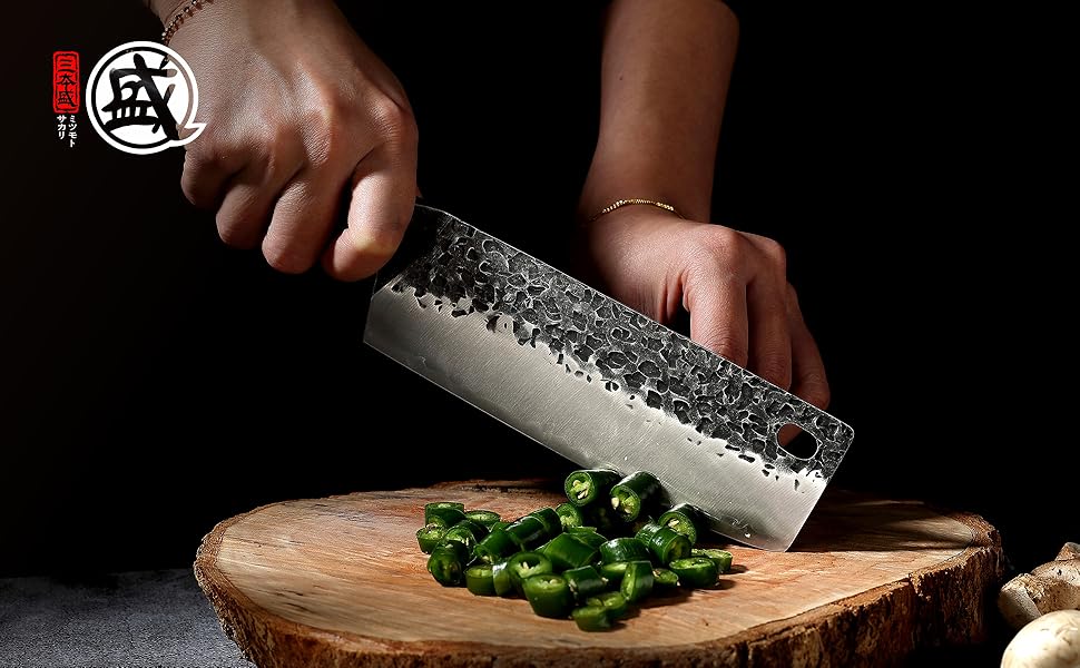 Японський ніж Santoku Mitsumoto Sakari 17 см, ручне ковальство, професійний (з ручкою Pakkawood)