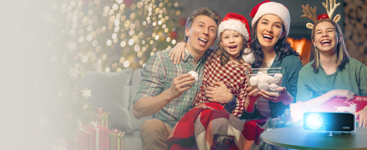 Проектор XuanPad з AI-автофокусом та сертифікацією Netflix, WiFi, Bluetooth, 30000 лм, 1080P, поворотний на 210°, автоматична корекція Keystone, система видалення пилу та відведення тепла