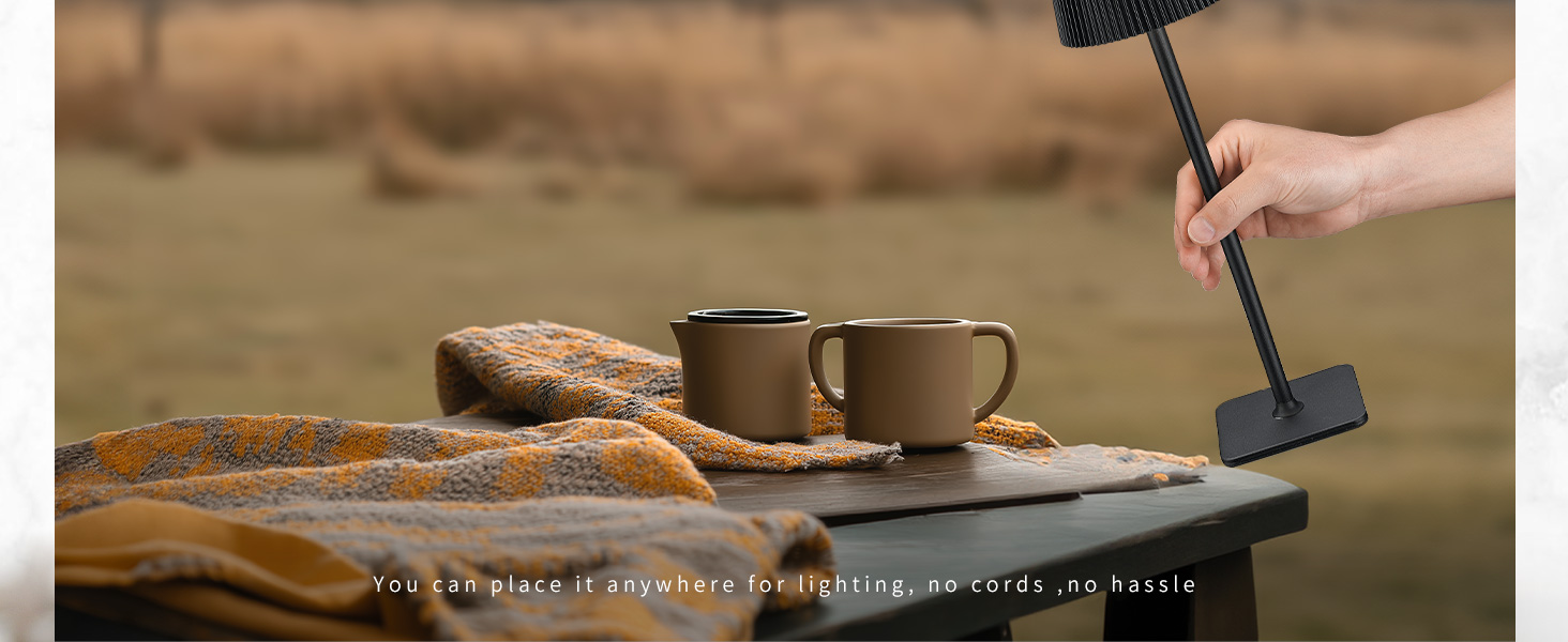 LED настільна лампа LuminexDesigns бездротова з акумулятором 5200mAh – димерна нічна лампа з тривалим часом роботи, IP54 вологостійка – для спальні, офісу, саду, декору, біла (3000K/4500K/6000K)