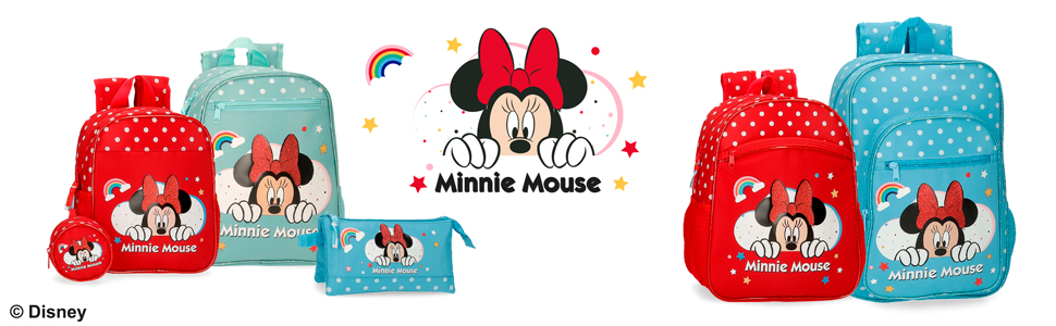 Дитячий валізу Disney Minnie Rainbow, синій, 50 х 38 х 20 см, жорсткий, з АБС-пластика, Бічна застібка з комбінацією цифр, 34 л, 2,98 кг