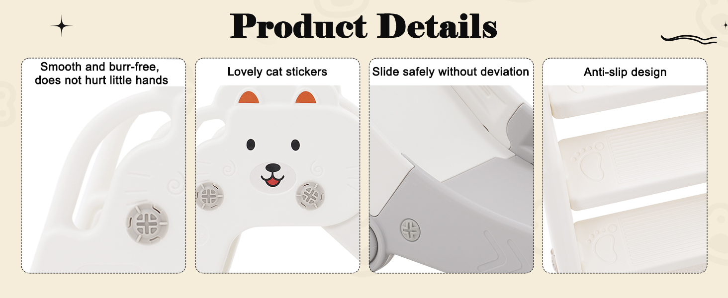 Дитяча гірка складана з підлокітниками сіра для дому та вулиці