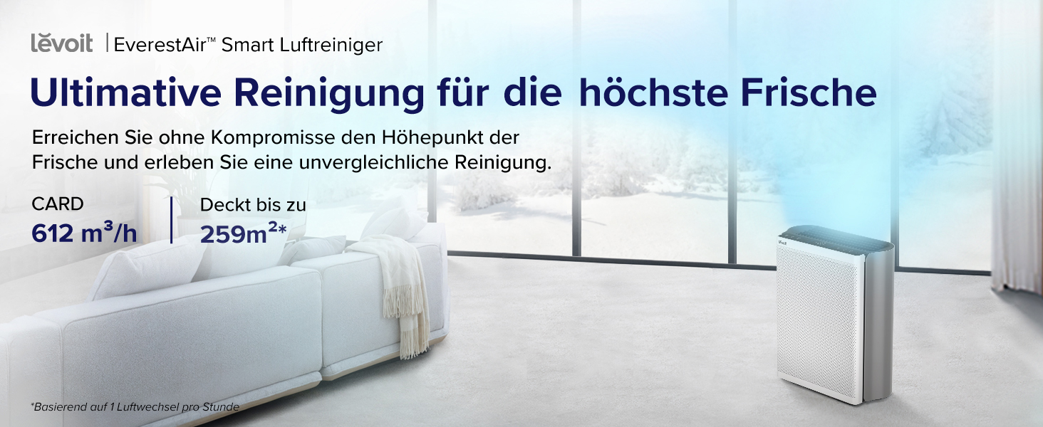 Повітряний фільтр LEVOIT 3-в-1 з HEPA-фільтром: очищувач повітря від цвілі, пилу, пилку та запахів для спальні, керування через додаток, таймер, нічний режим та нічне підсвічування, матовий білий