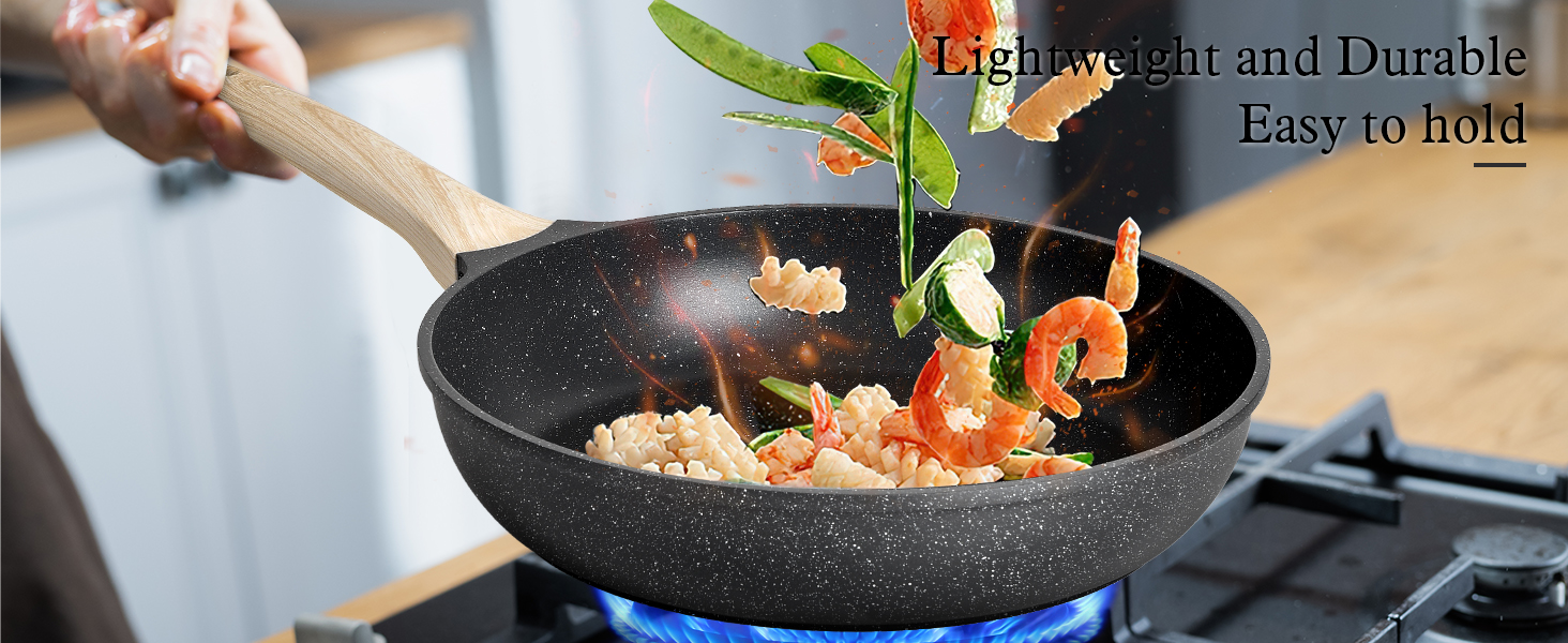 Набір каструль з кришкою для індукційних плит, 13 предметів, чорний гранітний набір посуду, антипригарне покриття без PTFE та PFOA