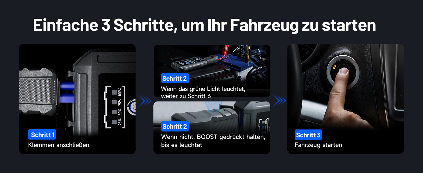 Powerbank TOPDON JS3000 для авто: пускова станція, 24000mAh, 12V, для бензинових та дизельних двигунів (до 9.0L/7.0L)