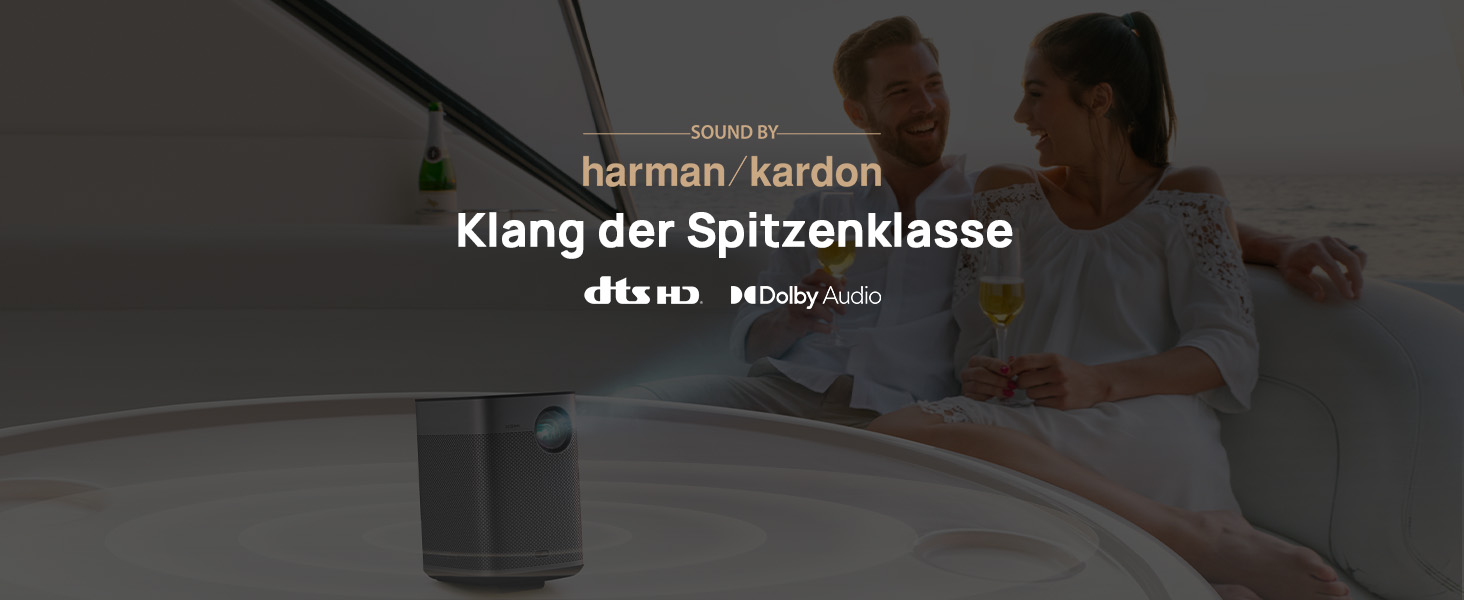 XGIMI Halo+ Mini: Портативний проєктор Full HD 1080p з Android TV, акумулятором 700 ISO Lumen, Harman Kardon, автофокусом, WiFi, Bluetooth та 3.5mm аудіо