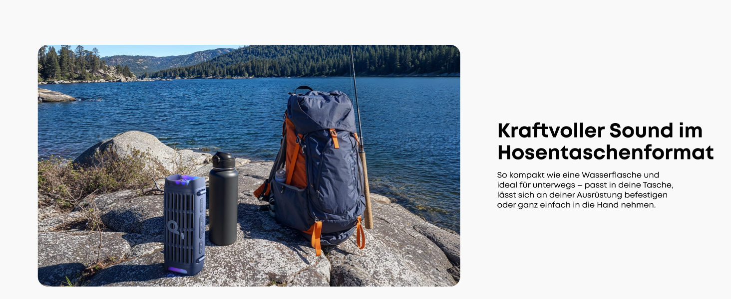 Soundcore Boom 3i від Anker – портативна Bluetooth колонка, водонепроникна IP68, 50W, 16 годин, світлодіодна підсвітка, TWS Stereo, для риболовлі, каякінгу, кемпінгу (Ozeanblau)
