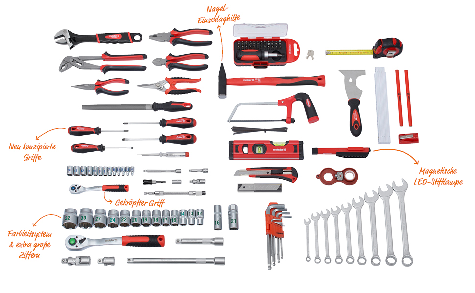 Набір інструментів Meister 131 предметів Knipex & Wera в алюмінієвому кейсі - професійний валіза з інструментами