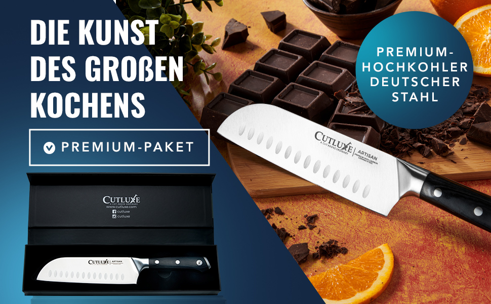 Ніж для шинкі та м'яса Cutluxe – 30 см, преміум-якість, сталь, ергономічна ручка, з піхвою, серія Artisan