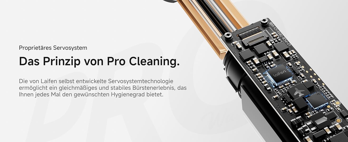 Електрична зубна щітка Laifen Wave Pro з 6 режимами чищення, акумулятор до 70 днів, прозорий чорний колір