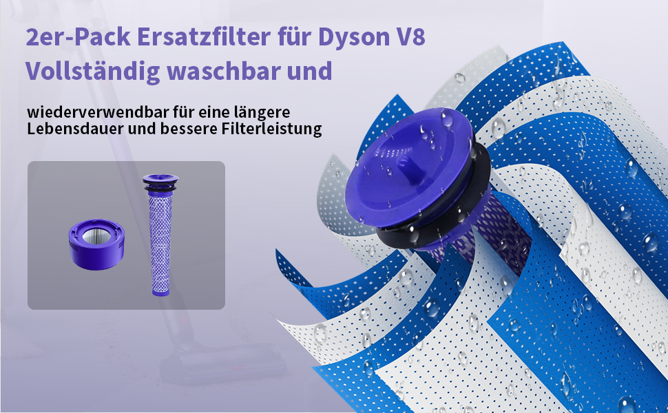 Акумулятор V8 для пилососа Dyson SV10 4600mAh (оригінал, +2 фільтри, викрутка, гвинти, щітка)