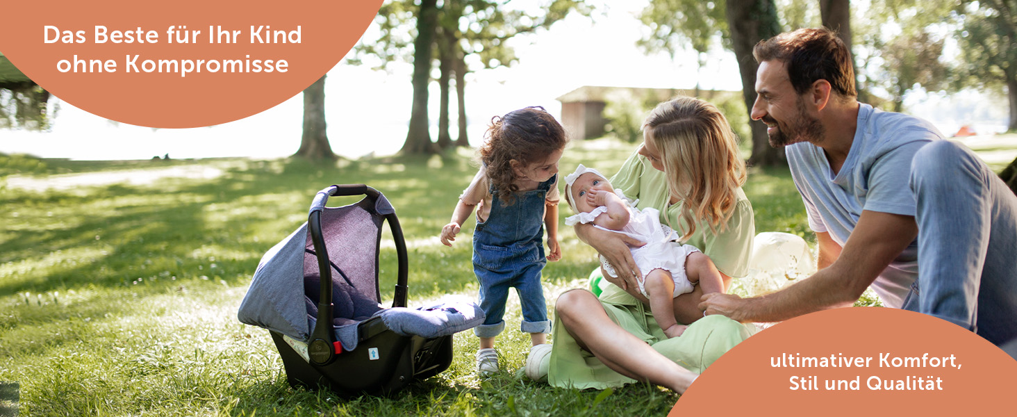 Дитяча коляска Bergsteiger Lugo 3в1 | Комплект: люлька, прогулянковий блок, автокрісло | Isofix база (синій)