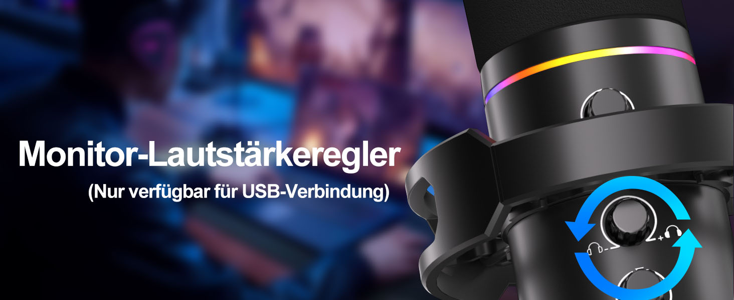 Сокодокс XLR/USB мікрофон з підставкою, мікрофон для стрімінгу з шумозаглушенням, регулятором гучності, мікрофон для подкастів, студії, геймінгу та запису