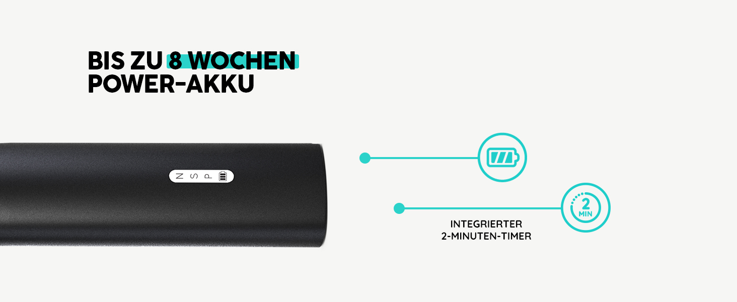 Електрична звукова зубна щітка happybrush® Eco Vibe 3+ – Чорний колір – 2 роки гарантії