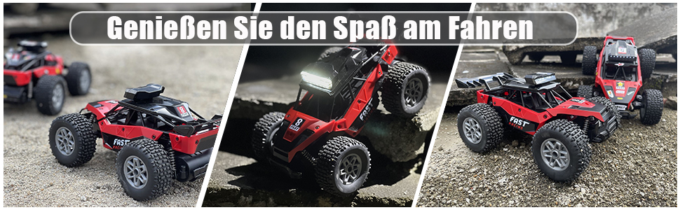 Радіокерований позашляховик Monster Truck 2.4GHz, 2 акумулятори, до 20 км/год, для хлопчиків та дівчаток від 6 років - модель 8836 (2025)