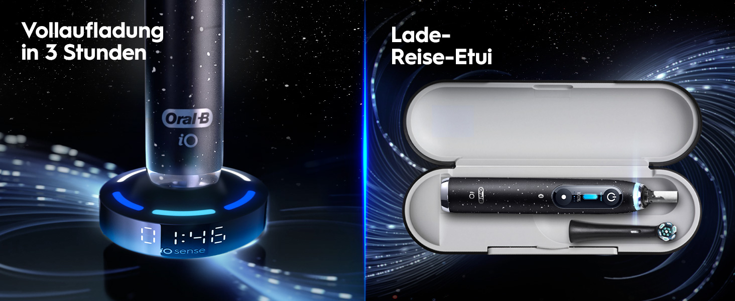 Електрична зубна щітка Oral-B iO Series 10 Cosmic Black, набір з 3 насадками (Probierset)