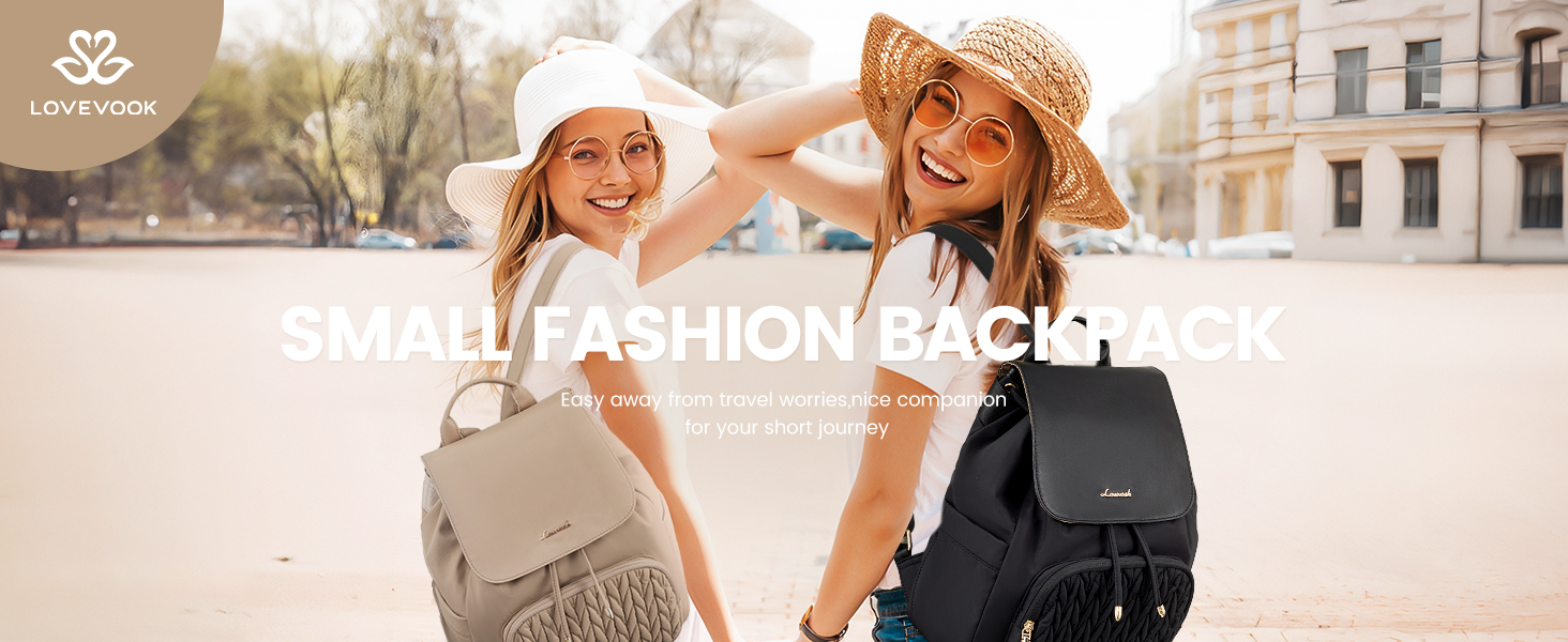 LOVEVOOK Рюкзак жіночий маленький, елегантний міський, водонепроникний, міні-рюкзак для щодня, сучасний, для відпочинку, подорожей, школи, роботи, чорний, 13 дюймів