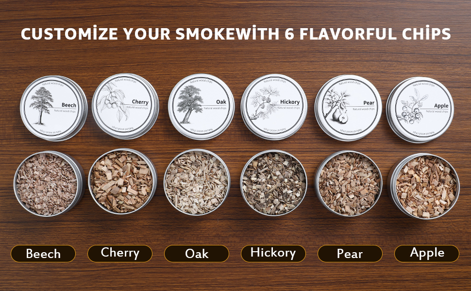 Електричний набір для копчення віскі з LED-підсвічуванням, 6 ароматів деревини, без бутану, перезаряджається, вінтажний, барний аксесуар, подарунок для чоловіків, батька, чоловіка
