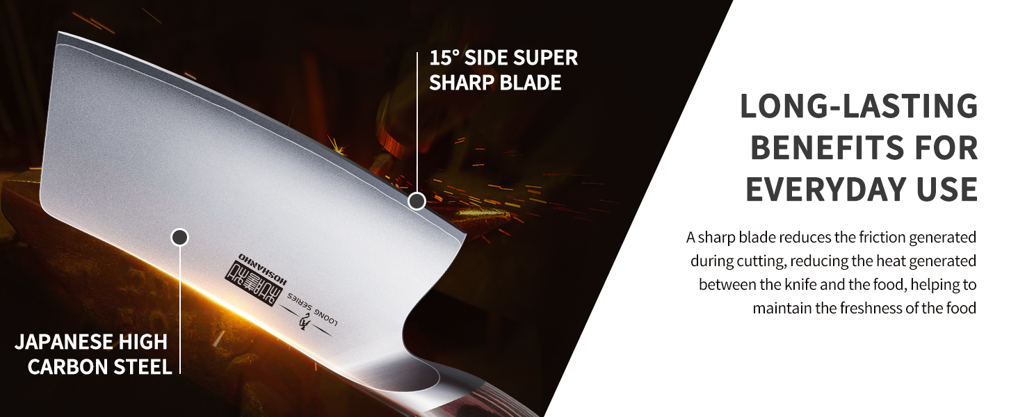Набір кухонних ножів HOSHANHO: професійний шеф-ніж, ніж для нарізки, з нержавіючої сталі, 18 см, ергономічна ручка, подарункова коробка