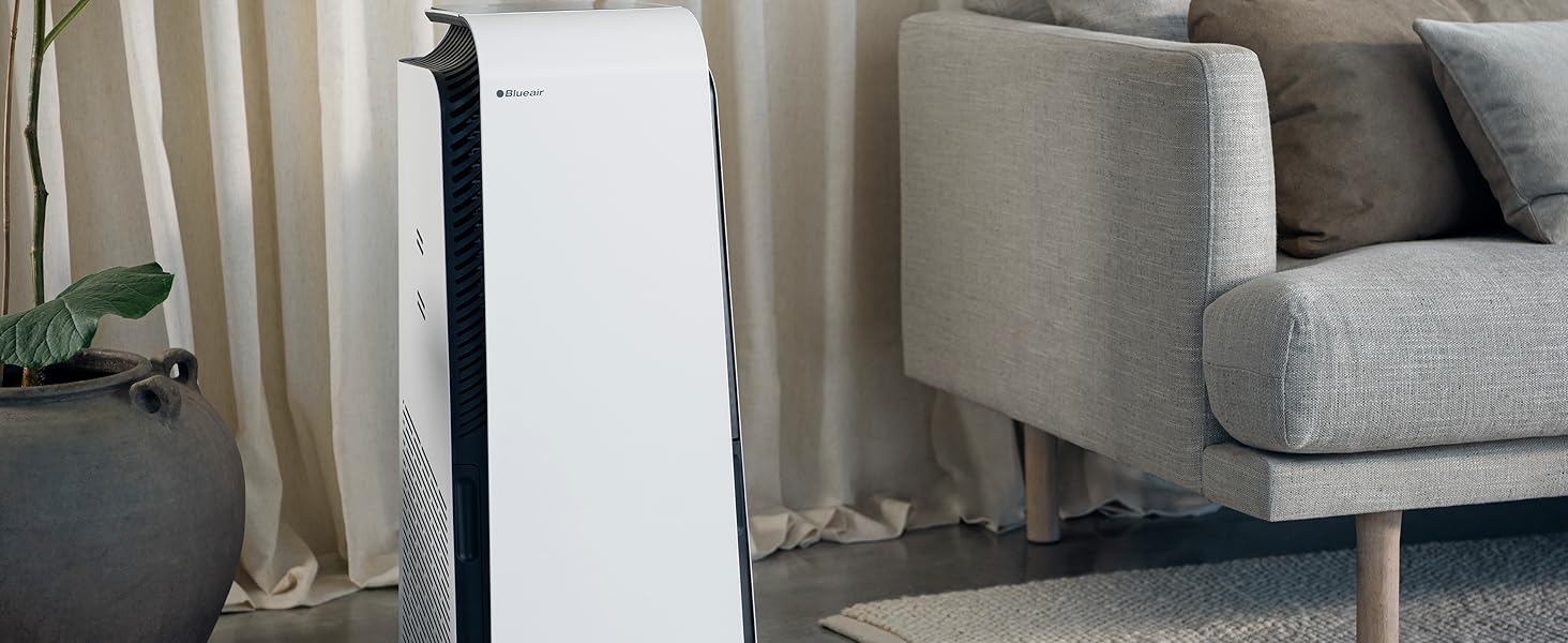 Повітряочисник Blueair HealthProtect 7470i для дому: 91 м², технологія GermShield, проти алергенів, вірусів, бактерій та пилу, білий