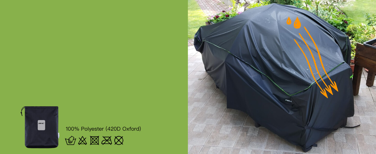 Чохол для садових меблів Awnic 180x120x71 см, 420D Oxford, водонепроникний, анти-UV, захист від розривів