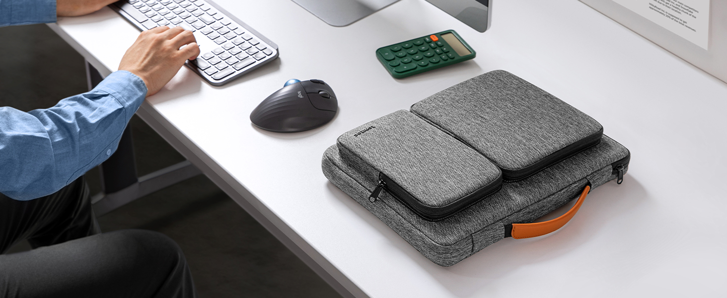 Сумка для ноутбука tomtoc 15/15.6/16 дюймів із захистом 360°, чохол для MacBook Air/Pro, сірий