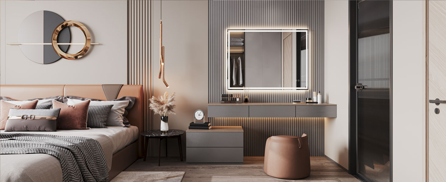 Дзеркало для ванної кімнати Dripex з LED-підсвічуванням 50x70 см (60x80 см) з Bluetooth, розеткою та протитуманним покриттям