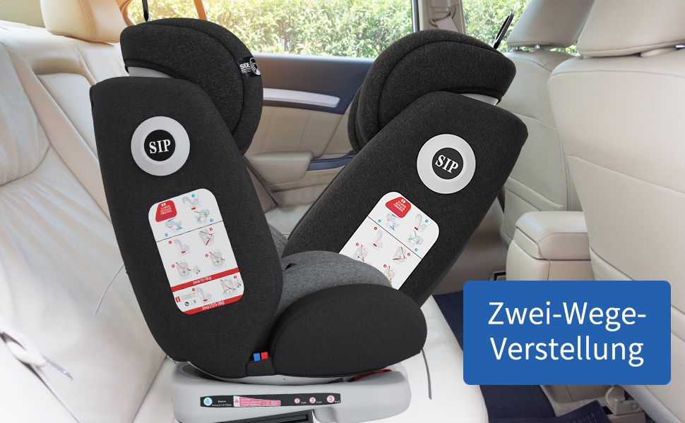 Автокрісло Fourward для дітей 0-36 кг, 360° обертання, ISOFIX, 5-точкова система безпеки, чорний колір