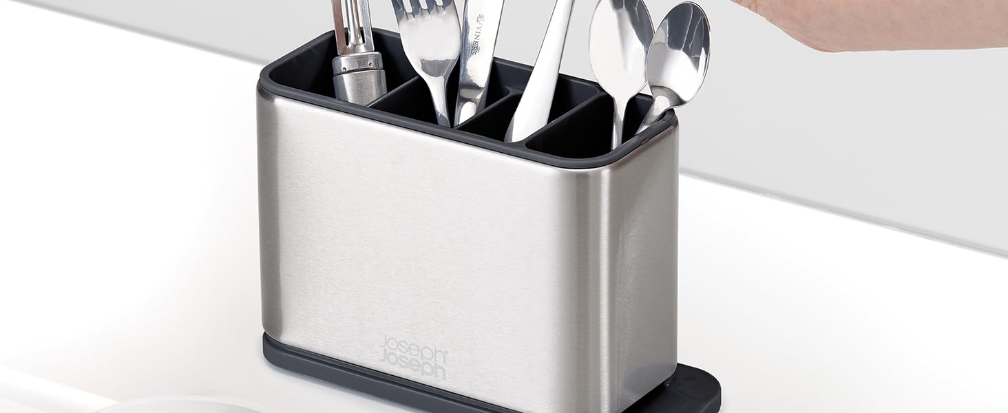 Стильний органайзер для столових приборів Joseph Joseph Surface, нержавіюча сталь, сірий