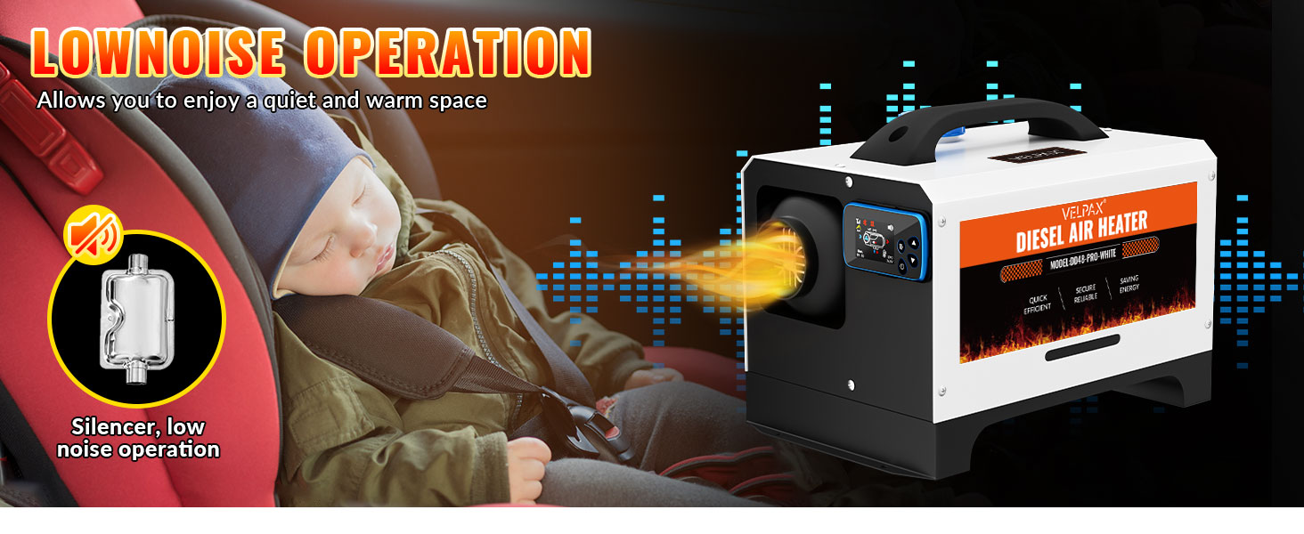 Дизельний обігрівач Diesel Air Heater 8 кВт з дистанційним керуванням та LCD дисплеєм 12/24/110-240 В, Bluetooth, для автодому, автомобіля, причепа