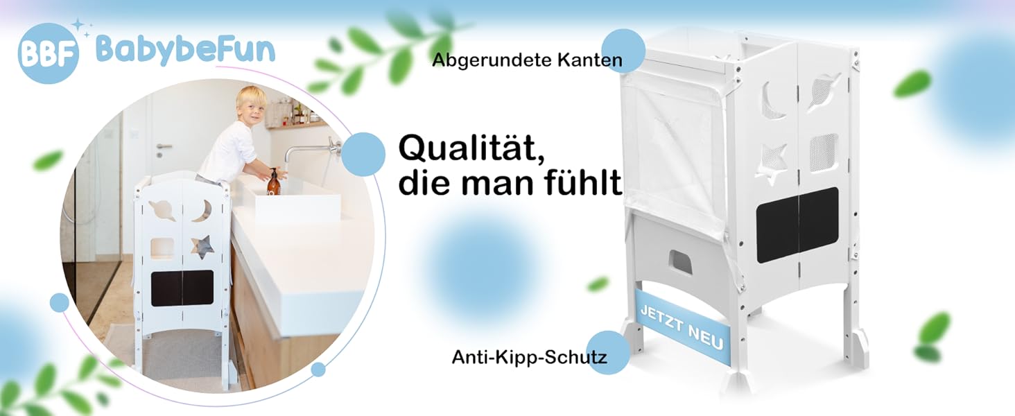 Навчальний столик-сходинка для дітей від 1 року - стійкий, збірно-розбірний, з сіткою безпеки 360°, білий