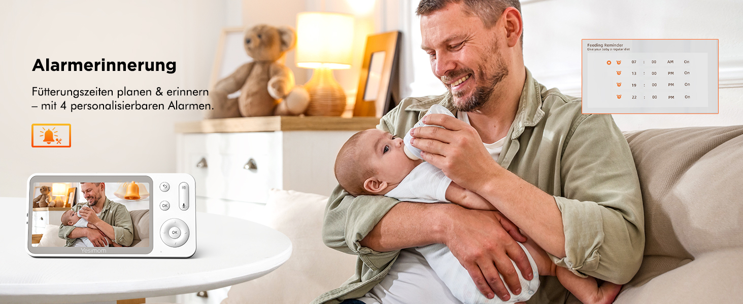 Відеоняня з камерою 1080P HD PTZ 360° та Wi-Fi: монітор для немовлят з додатком, нічним баченням, 4x Zoom, детекцією руху/звуку, двостороннім аудіо, автотрекінгом та сповіщеннями