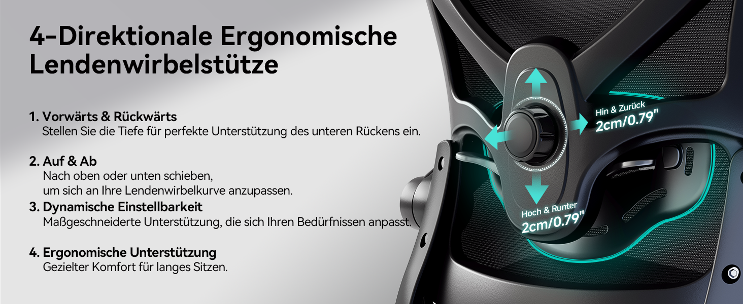 Офісне крісло LarkLeaves з ергономічною підтримкою спини, регульованими підлокітниками, сітчастою спинкою та підголівником, для офісу, навчання, бібліотеки, 140 кг, (Чорний, Lite)