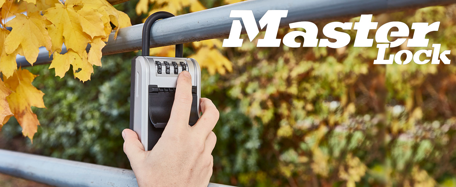 Кейс-сейф для ключів Master Lock Medium з настінним кріпленням для вулиці, металевий захисний бокс (11.9 x 8.5 x 3.6 см)