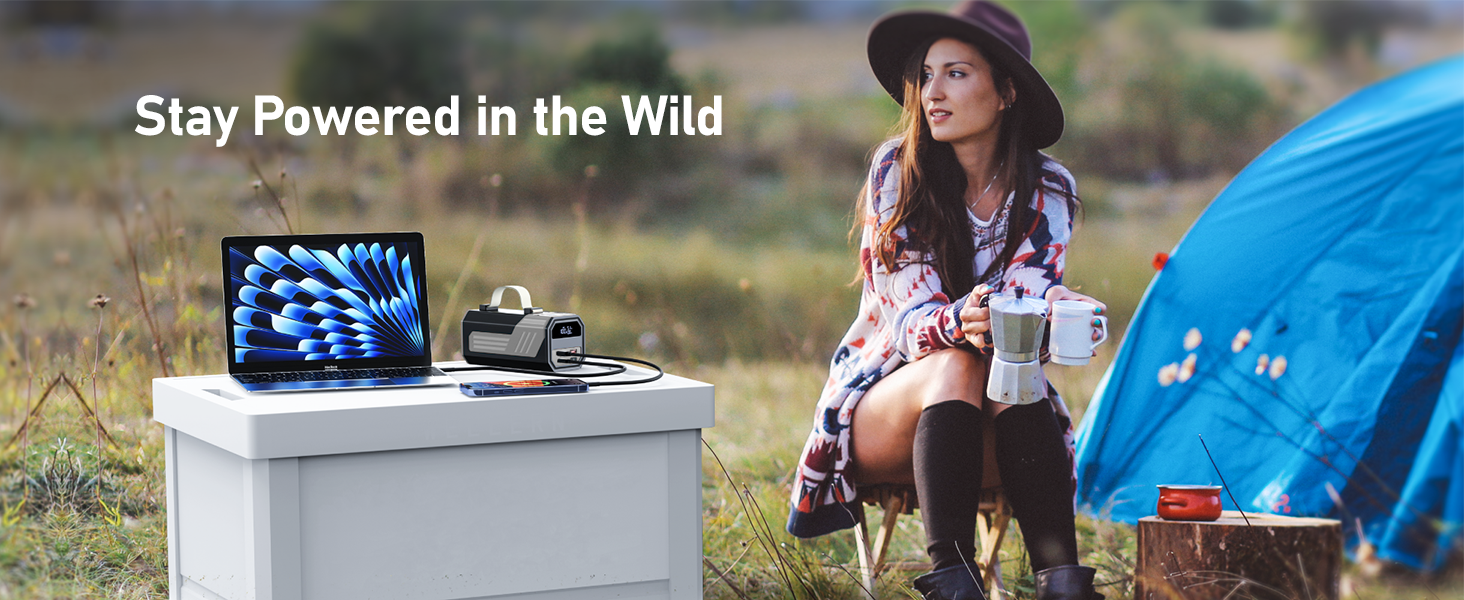 Power Bank 70000mAh 100W з USB-C, кабель, сірий - портативний акумулятор для iPhone, iPad, Samsung