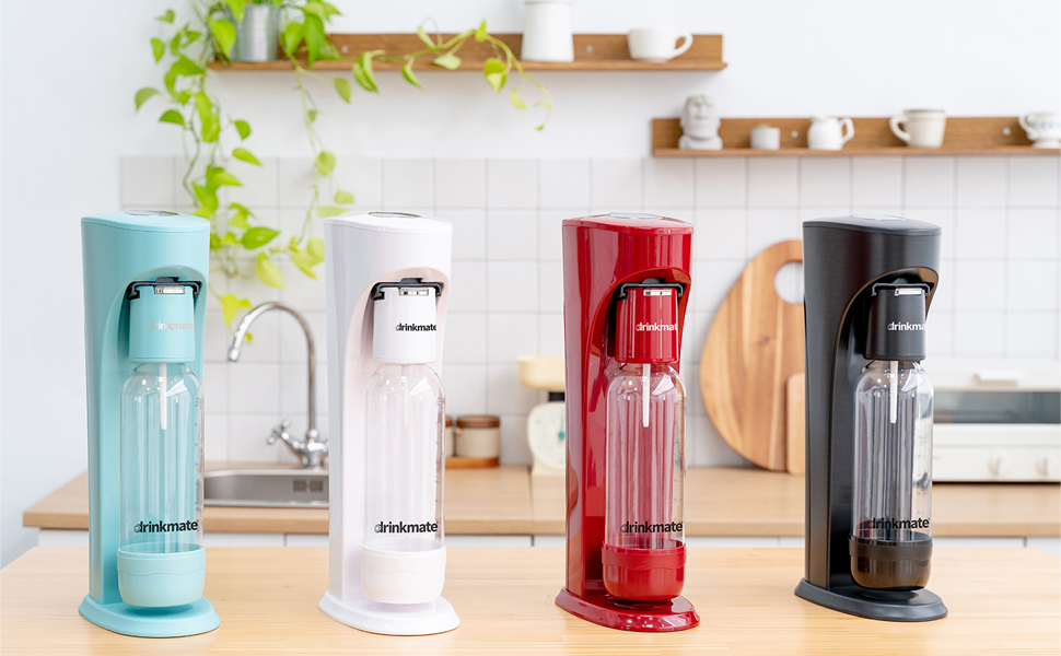 Сифон для газування води та соди DrinkMate Sparkling Water and Soda Maker 2.6, матовий чорний, 410-02-00