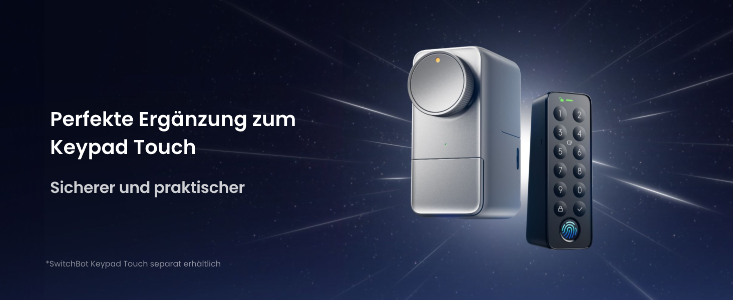 SwitchBot Smart Lock Pro: Розумний замок з акумулятором, Matter, WiFi, підтримка Apple Home, Alexa, Google Home, IFTTT, чорний