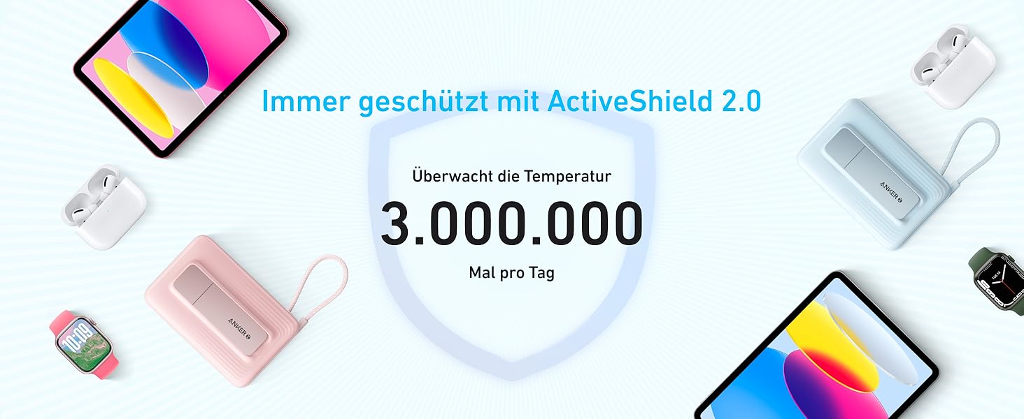 Магнітний павербанк Anker Zolo 10 000 мАг, швидка зарядка 30 Вт, кабель USB-C, підставка, чорний