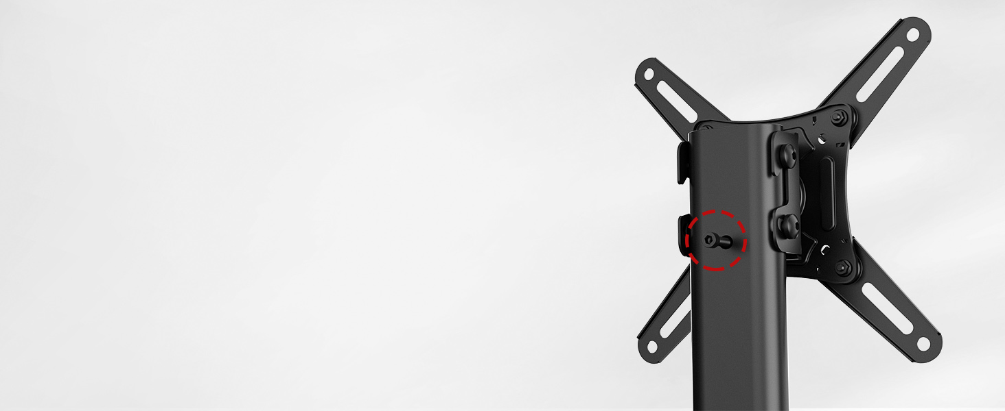 Підставка для телевізора мобільна з дерев'яною основою, поворотна, для TV 19-42 дюйми, чорна, до 20 кг, VESA 200x200 мм