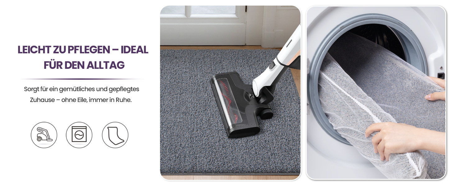 Килимок для дому DEXI 80 x 120 см, антиковзаючий, для прибирання бруду, миється в пральній машині, поглинаючий, для собак, вхідний килимок, для порогу та коридору (60 x 180 см, сіро-блакитний)